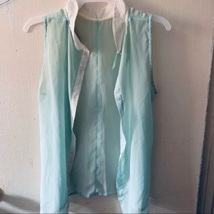 Zara Button down Sleeveless blouse